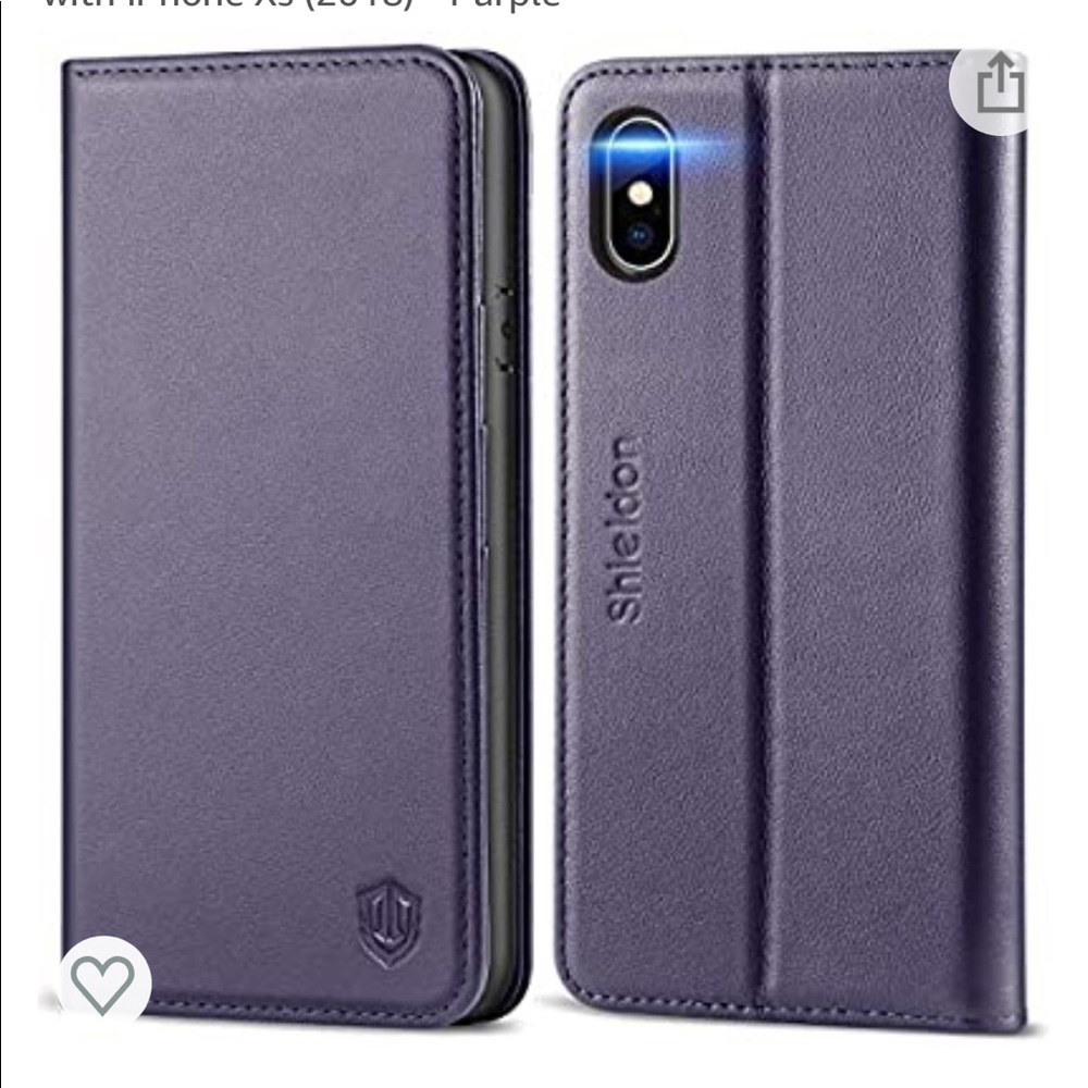iPhone  Xs leather case, magnetic closure, RFID